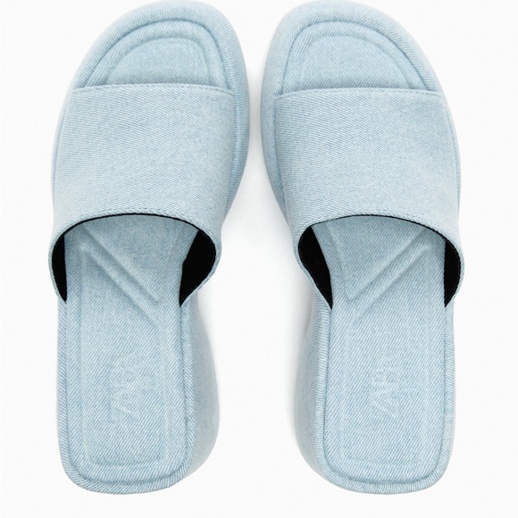 ZARA Denim Sandals - Picture 3 of 9
